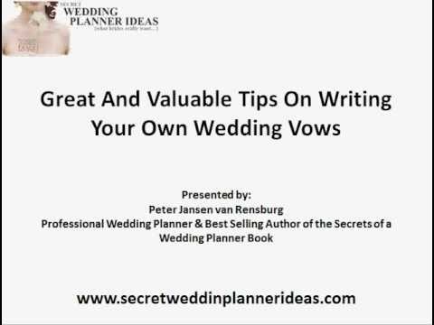 Great And Valuable Tips On Writing Your Own Wedding Vows