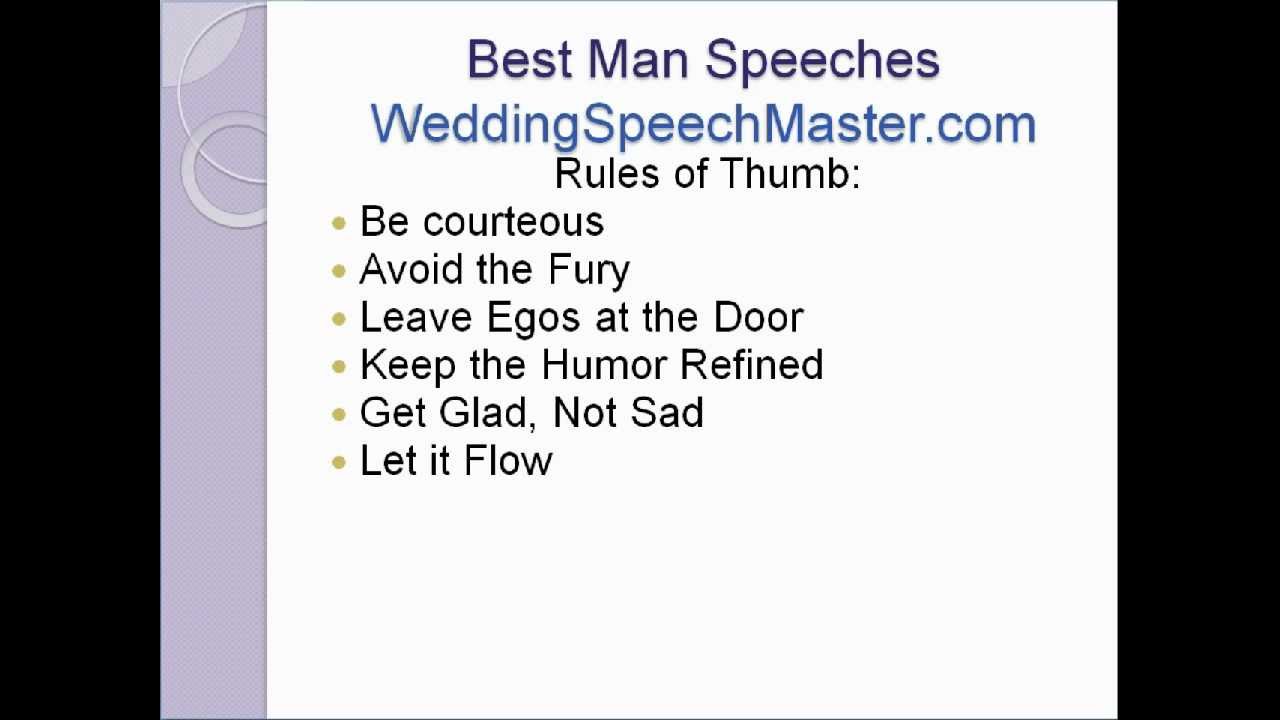 Best Man Wedding Speech Tips for the Respectable Funnyman