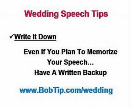 Wedding Speech Tips and Secrets