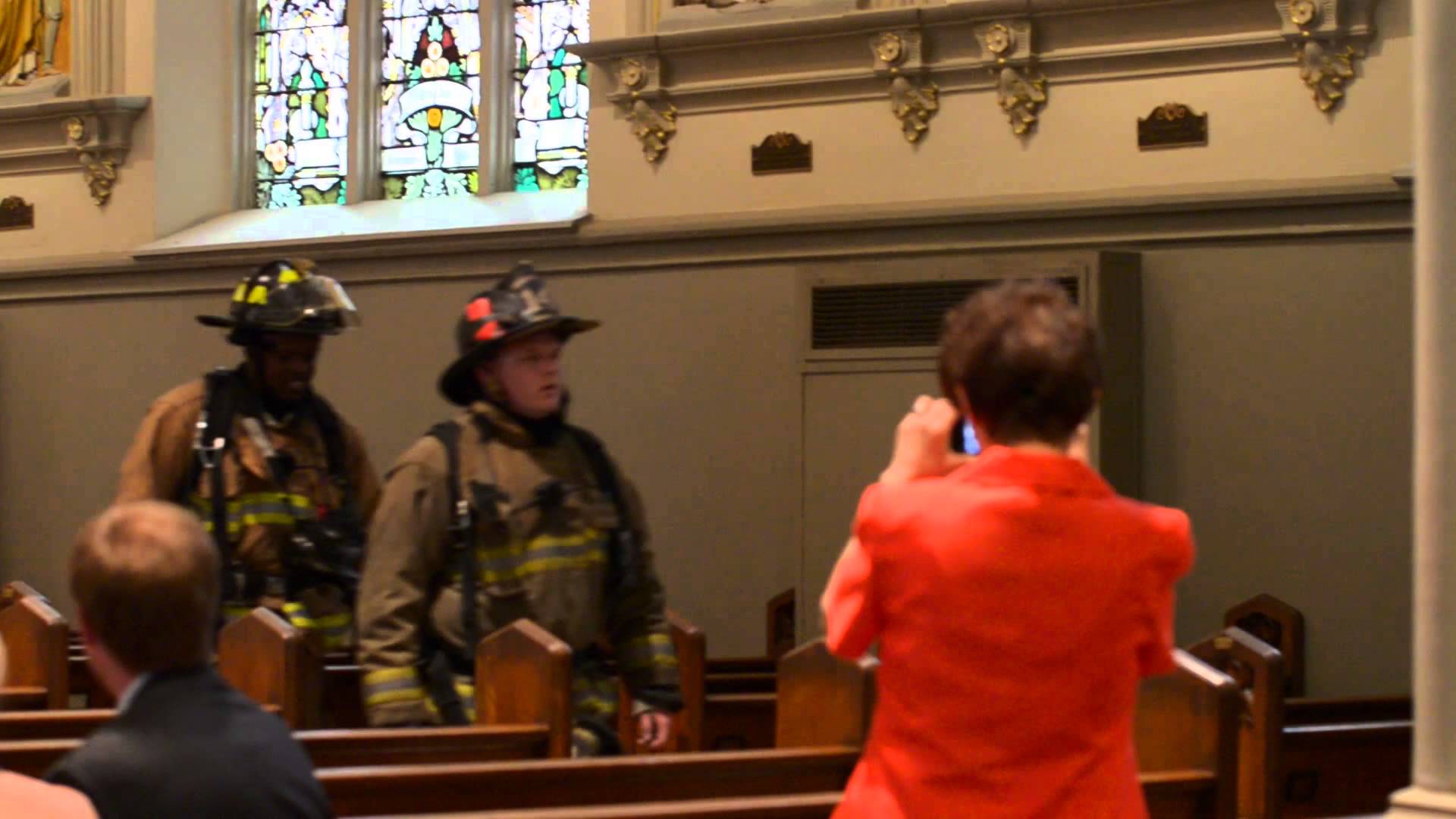 Firemen Interrupt Wedding Vows!