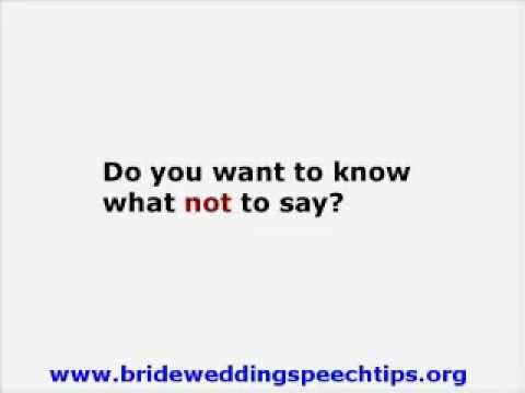 Bride Wedding Speech Tips: My Personal Story