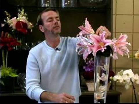 How to Make a Wedding Flower Arrangement : How to Add Lilies to a Wedding Arrangement