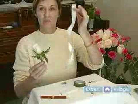 How to Make Flower Arrangements for Weddings : How to Make a Single Rose Corsage: Tips for Making Wedding Floral Arrangements