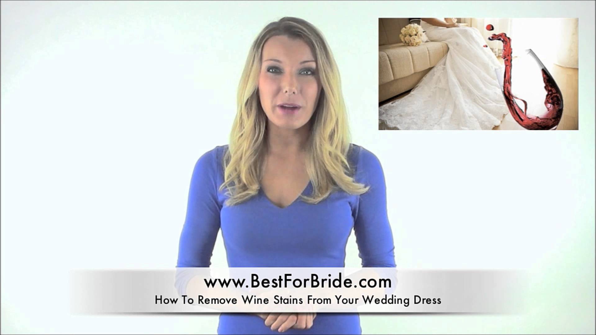 Wedding Expert Minute Tip 2 – How to Remove Wine Stains from your Wedding Dress