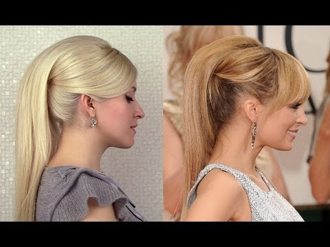 High ponytail hairstyles with extensions 60s retro Nicole Richie frisuren für mittel lange haare