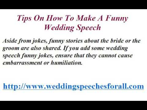 Tips On How To Make A Funny Wedding Speech