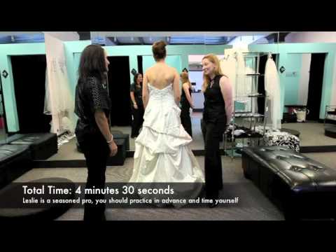 How to properly get into a wedding dress