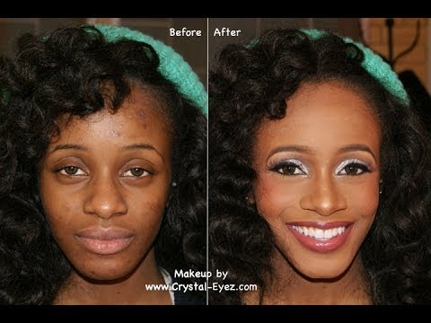Before & After Makeover – Silver Glitter Eyes, A Bridal Look